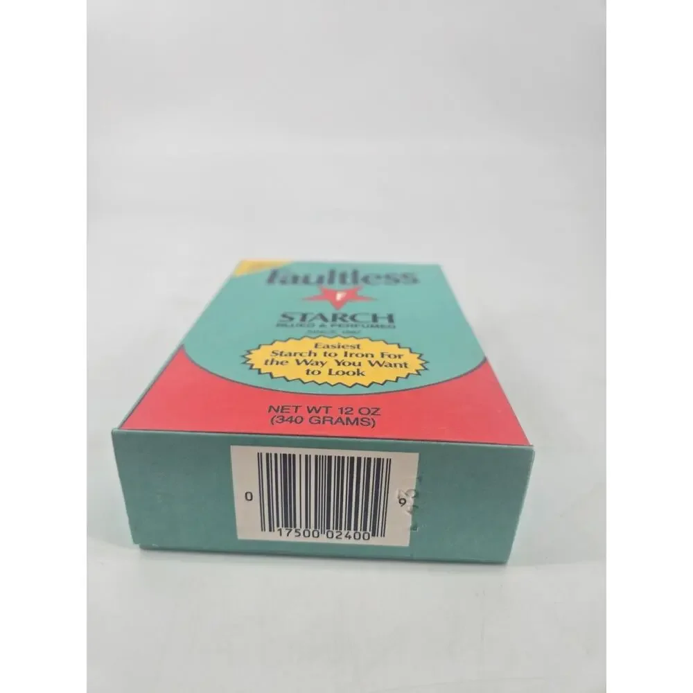 Vintage Faultless Starch 12oz Box Blued Perfumed Unopened Made In USA NOS
